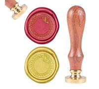 CRASPIRE Wax Seal Stamp Snake Ring, Sealing Wax Stamp Animal Retro Wood Stamp Wax Seal 25mm Removable Brass Head Wood Handle for Party Wedding Invitation Envelope Greeting Card Wine Bottle Decor