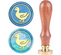 CRASPIRE Wax Seal Stamp, Vintage Wax Sealing Stamps Duck Retro Wood Stamp Removable Brass Head 25mm for Wedding Envelopes Invitations Embellishment Bottle Decoration Gift Packing