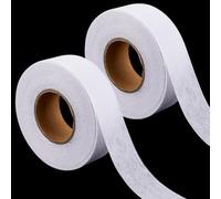 CRASPIRE White Iron on Hem Tape Fabric Textiles Polyamide Adhesive Interfacing for DIY Crafts Supplies Washable Non Woven Covering Stitches for Sewing Curtain Clothes Skirt Jean Crafting 60Yd 2Rolls