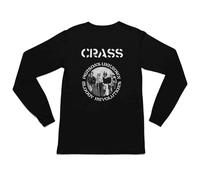 Crass Bloody Revolutions Long Sleeve T-Shirt - Hardcore Punk Rock Anarchist M Black