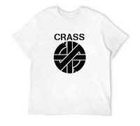 Crass Tshirt Logo Symbol Mens Anarchy Punk Rock Anarchist 3XL White