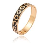 crataly Dripping Oil Bracelets for Women Vintage Enamel Gold Cuff Dripping Oil Bangle Bracelets for Sixteen Jewelry Spring Opening for Wife Girlfriend Birthday Christmas Mother Day, L, Stainless Steel