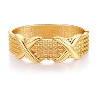 crataly Gold Chunky Bangles Bracelets for Women Trendy Dainty Cute Charm Stackable Bangle Jewelry Love Easter Christmas Mothers Day Gifts for Women Sixteen Niece