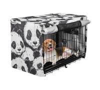 Crate Covers for Dog Cages Privacy Kennel Cover Roller Shades Cartoon Cute Black and White Panda