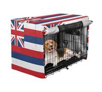 Crate Covers for Dog Cages Puppy Kennel Cover with Roller Shades Hawaii State Flag Hawaiian Hi
