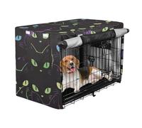 Crate Covers for Dog Cages Puppy Wire Cage Cover Roller Shades Neon Black Cats