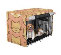 Crate Covers for Dogs Pet Kennel Cover Roller Shades Cartoon Cats Faces