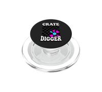 Crate Digger Retro Vinyl Record Collector Audiophile DJ PopSockets PopGrip for MagSafe