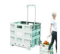 Crate on Wheels, Grocery Cart, Lightweight Multi-Purpose Grocery Cart for Laundry Travel Airport Camping Classroom Garden Activities