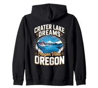 Crater Lake Dreams Oregon Vibes Zip Hoodie