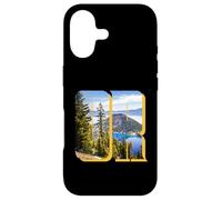 Crater Lake Landscape Inside Bold Letters OR Oregon Hiking Case for iPhone 17