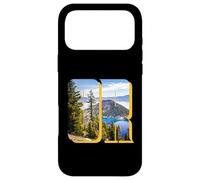 Crater Lake Landscape Inside Bold Letters OR Oregon Hiking Case for iPhone 17 Pro Max