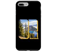 Crater Lake Landscape Inside Bold Letters OR Oregon Hiking Case for iPhone 7 Plus/8 Plus