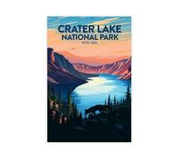 Crater Lake National Park Oregon Travel Canvas Poster Bedroom Decor Landscape Office Room Decor Gift 16x24inch(40x60cm)