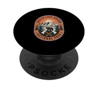 Crater Lake National Park Oregon with Bear and Axes Emblem PopSockets Adhesive PopGrip