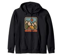 Crater Lake National Park Vacation Backpacking Gear Zip Hoodie