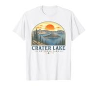Crater Lake National Park Value Graphic T-Shirt, Men, White, L