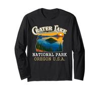 Crater Lake National Park Vintage Oregon Traveling Lover Long Sleeve T-Shirt