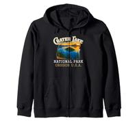 Crater Lake National Park Vintage Oregon Traveling Lover Zip Hoodie