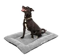 Crates + Bed - Medium Washable Mattress | Comfortable Cushion | Warm Mat With Anti-Slip Bottom | Collapsible Bed | Puppy Mat Pad Blanket for Dogs Cats Bedding in Grey (71x49cm)