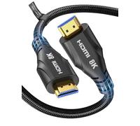 Cratree HDMI Cable 6M,8K High Speed HDMI Cable 4K 120hz 8K 60hz 48Gbps 2.1,HDCP 2.3 Dolby Atmos Vision eARC Compatible with HDTV PS5 Xbox Blu-ray Monitor Laptop