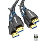 Cratree HDMI Cable Certified,8K Ultra High Speed HDMI Cable 4K 120hz 8K 60hz 10K 48Gbps,HDCP 2.3 Dolby Atmos Vision eARC Compatible with HDTV PS5 Xbox Blu-ray Gaming Monitor Laptop PC 3M 2