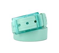Cravate Avenue Signature SKIMP. Original soft belt, recycled plastic, mint green, plain., Green, One size