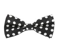 cravateSlim Black and White Big polka dots Bow Tie
