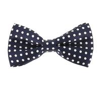 cravateSlim Navy Blue and White polka dots Bow Tie