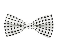 cravateSlim White and Black polka dots Bow Tie