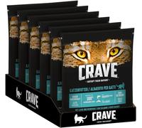 Crave Adult Dry Food with Salmon & White Fish, 6 Bags, 6 x 750 g, Premium Dry Cat Food with High Protein Content and Grain-Free, Made with 100% Natural Fish