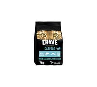 Crave Dry Cat Food - High Protein and Grain-Free Cat Food with Salmon and WhiteFish, 7 kg (Pack of 1)