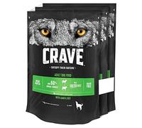 Crave Dry Dog Food with Lamb & Beef - High protein & grain-free - Pack of 3 (3 x 1 kg)