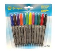 CRAVIING 12pcs Markers Pens, Permanent Marker Pens, Markers For Kids, Perfect For Writing on Plastic, Wood, Stone, Metal and Glass, Office Supplies (Multicolour)