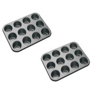 CRAVIING 2pcs Muffin Tray 12 Cup Muffin Pan, Non-Stick Muffin Cupcake Tin, Baking Mould for Muffins or Cupcakes, Bakeware