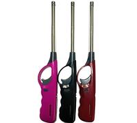 CRAVIING Pack of 3 Refillable Lighters, BBQ Fire Lighters, Candle Lighters, Safety Gas Lighters, Fire Lighter 27cm with Adjustable Flame