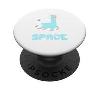 Craving Space Time Alone Funny Llama Galaxy PopSockets Adhesive PopGrip