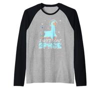 Craving Space Time Alone Funny Llama Galaxy Raglan Baseball Tee