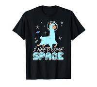 Craving Space Time Alone Funny Llama Galaxy T-Shirt