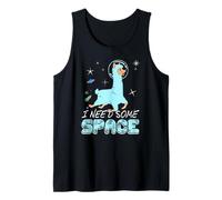 Craving Space Time Alone Funny Llama Galaxy Tank Top