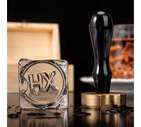 Crawell Custom Ice Cube Stamp - Personalized Ice Stamp Design Your Own Ice Cube with Handle for Unique Ice Branding - Ideal for Parties, Events, and Everyday Drinks, ICS-001