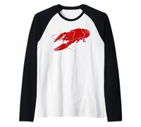 Crawfisch Lobster Shellfish Raglan Baseball Tee