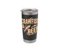 Crawfish and Beer That's Why I'm Here Funny Seafood Lobster Stainless Steel Insulated Tumbler