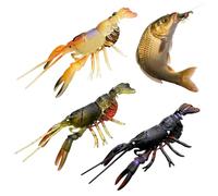 Crawfish Bait | Artificial Bait - 3 Pieces Soft Simulated Outdoor Adventure Man Water Father Husband