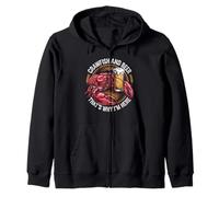 Crawfish & Beer That's Why I'm Here Funny Design Zip Hoodie