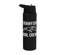 Crawfish Boil Crew Cajun Seafood Mudbug Crawdad Mardi Gras Stainless Steel Insulated Water Bottle