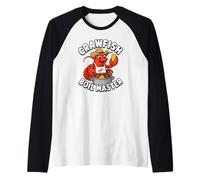 Crawfish Boil Master Funny Men's Crawfish Raglan Baseball Tee