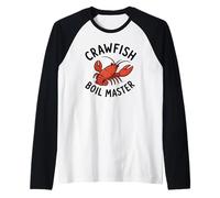 Crawfish Boil Master Funny Men's Crawfish Raglan Baseball Tee