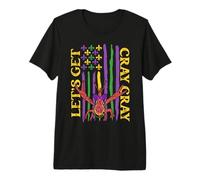 Crawfish Crayfish | Mardi Gras Flag | Let's Get Cray Cray Premium T-Shirt