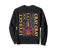 Crawfish Crayfish | Mardi Gras Flag | Let's Get Cray Cray Sweatshirt